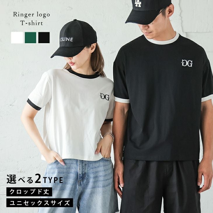 リンガーロゴTシャツ 選べる2type トップス ジャストサイズ オーバー