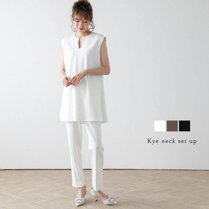 AMELY by La-gemme］セットアップ キーネック ノースリーブ ゆったり