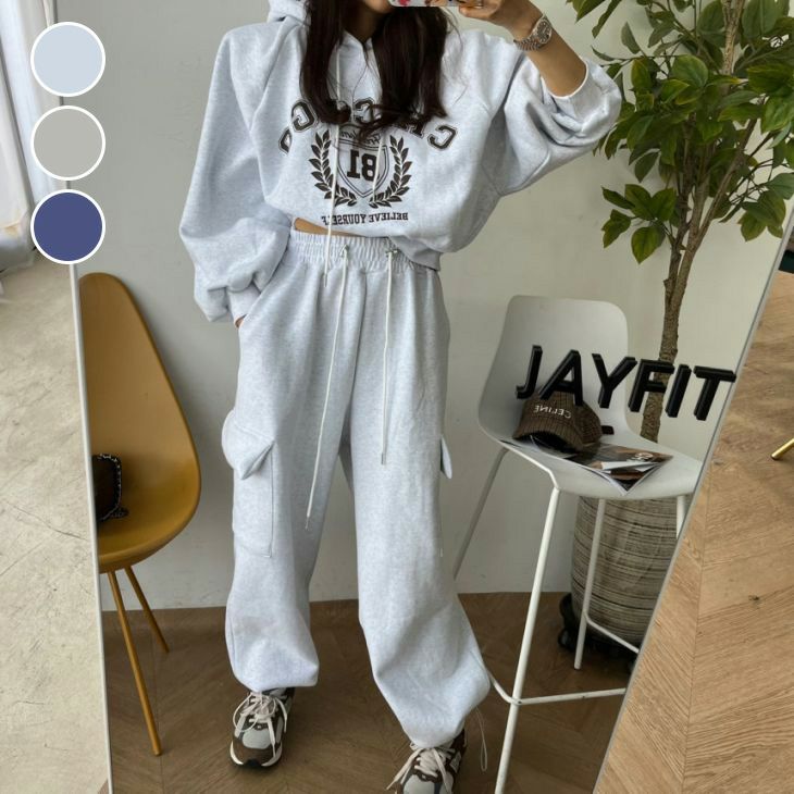 cut rate 夏　スウェットセットアップ AMELY by La-gemme］ショート丈 スウェット セットアップ カレッジ風